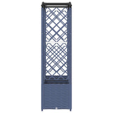 Raised Bed with Trellis and Roof Grey 204 x 40 x 141 cm PP 42032556