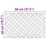 Stair Tread Rectangular 4 pcs Silver 80 x 50 cm Aluminium 4104356