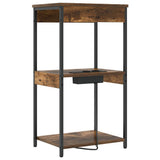 Bedside Cabinet Smoked Oak 41 x 31 x 76 cm Engineered Wood 859547