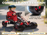 Pedal Go Kart for Kids Aged 3-6 Years, with Freewheel System, Brake, EVA Anti-Slip Wheels, Red T3398P378924