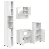 Bathroom Furniture Set Wall-mounted 4 pcs High Gloss White 3392967