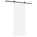 Sliding Door ORKDAL White 93 x 232 cm Solid Pine Wood 3333827
