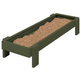 Chicken Feeding Trough Olive Green 80 x 28 x 13.5 cm 874622