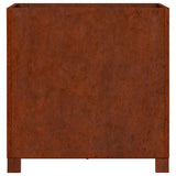 Planters with Legs 2 pcs Rusty 50x50x50 cm Corten Steel 823683