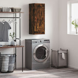 Wall Mounted Cabinet Smoked Oak 34.5x34x90 cm Engineered Wood 830481