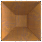 Fire Pit Brown 50 x 50 x 35 cm Weathering Steel 858993