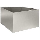 Corner Planter Silver 60 x 60 x 35 cm Stainless steel 883644
