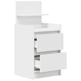 Bedside Cabinets with 2 Drawers 2 pcs White 38x34x80 cm 861356
