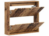 Wall-Mounted Shoe Cabinet ALKMAAR 71 x 17 x 86 cm Old Wood 896203
