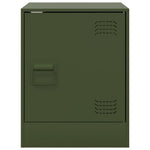 ZNTS Bedside Cabinets 2 pcs Olive Green 34.5x39x44 cm Steel 841616