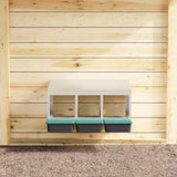 Chicken Nesting Box 3 Compartments Wall-Mounted Galvanised Steel 4104892