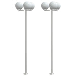 Outdoor Floor Lamps 2 pcs Silver 215 cm Stainless Steel 4006390
