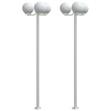 Outdoor Floor Lamps 2 pcs Silver 215 cm Stainless Steel 4006390