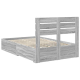 Bed Frame with Drawer with Headboard Manual Engineered Wood 3411664