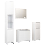 4 Piece Bathroom Furniture Set White Engineered Wood 3056889