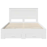 Bed Frame with Drawer with Headboard Manual Engineered Wood 3410310