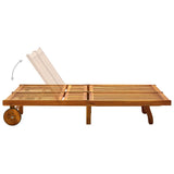 311873 2-Person Sun Lounger Solid Acacia Wood