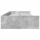 Bed Frame with Drawer Concrete Grey 80 x 200 cm Engineered Wood 3335240