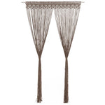 ZNTS Macrame Curtain Taupe 140x240 cm Cotton 323981