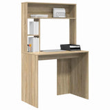 Desk with Shelf Sonoma Oak 91 x 50 x 149 cm Engineered Wood 869260