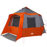 Cabin Tent 12-Person Grey and Orange 405 x 405 x 273 cm 42001100
