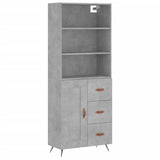 Highboard Concrete Grey 69.5x34x180 cm Engineered Wood 3189993