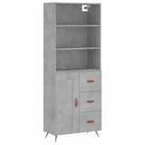 Highboard Concrete Grey 69.5x34x180 cm Engineered Wood 3189993