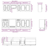 8 Piece Kitchen Cabinet Set "Kalmar" Black Engineered Wood 3314822