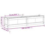 Garden Planter Wax Brown 150x31x31 cm Solid Wood Pine 837478