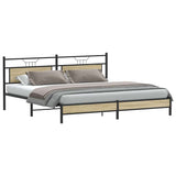 Metal Bed Frame without Mattress Sonoma Oak 193x201 cm 3325118