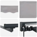 Awning Frame Light Grey 400 x 300 cm Polyester with PU coating 3330653