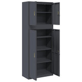 Storage Cabinet 2 pcs Anthracite 80 x 40 x 210 cm Steel 3438743
