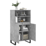 Highboard Concrete Grey 60x36x110 cm Engineered Wood 831496