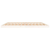 Bed Frame without Mattress White 200x200 cm Solid Wood Pine 823425