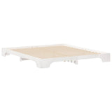 Bed Frame White 180 x 210 cm Solid Pine Wood 872906
