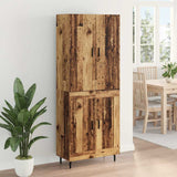 Highboard 2 pcs Old Wood Engineered Wood and Glass 3415690