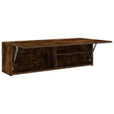 Bathroom Wall Cabinet Smoked Oak 100x25x30 cm Engineered Wood 860098
