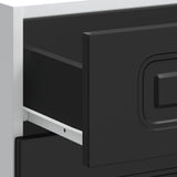Kitchen Base Cabinet "Kalmar" Black Engineered Wood 854280