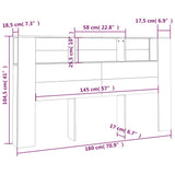 Headboard Cabinet Sonoma Oak 180x18.5x104.5 cm 811946