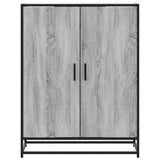 Shoe Cabinet Grey Sonoma 75x38x97.5 cm Engineered Wood and Metal 3300868