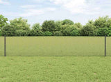 Welded Wire Fence with Post 50 x 0.6 m PVC-Coated Steel Grey 3336624