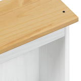 Bookcase White 46 x 20 x 170 cm Solid Pine Wood 42024947