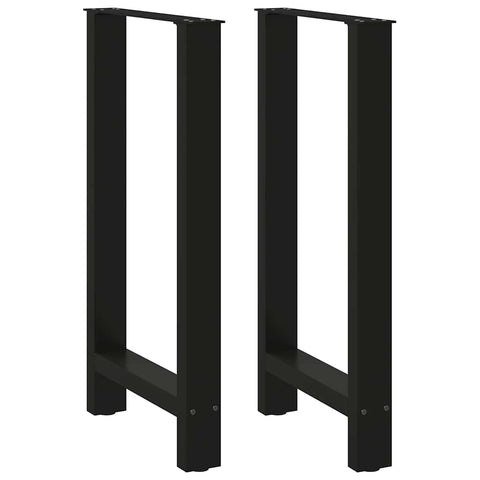 ZNTS Coffee Table Legs Black 2 pcs 40x cm Steel 4013324