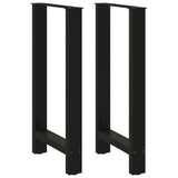 ZNTS Coffee Table Legs Black 2 pcs 50x cm Steel 4013328