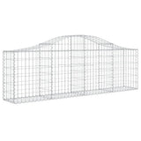 Arched Gabion Baskets 11 pcs 200x30x60/80 cm Galvanised Iron 3145397