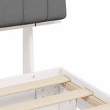Bed Frame with Upholstered Headboard Light Grey 90 x 200 cm 877518