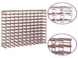 Wine Rack for 120 Bottles Brown Solid Wood Pine 340895