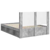Bed Frame with Storage and Headboard Concrete Grey 120 x 200 cm 3413872