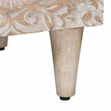 Bed cabinet with Drawer White 50 x 33 x 60 cm Solid Mango Wood 4018377