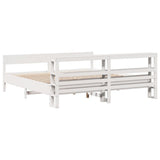 Bed Frame without Mattress White 180x200 cm Super King Solid Wood Pine 3306178
